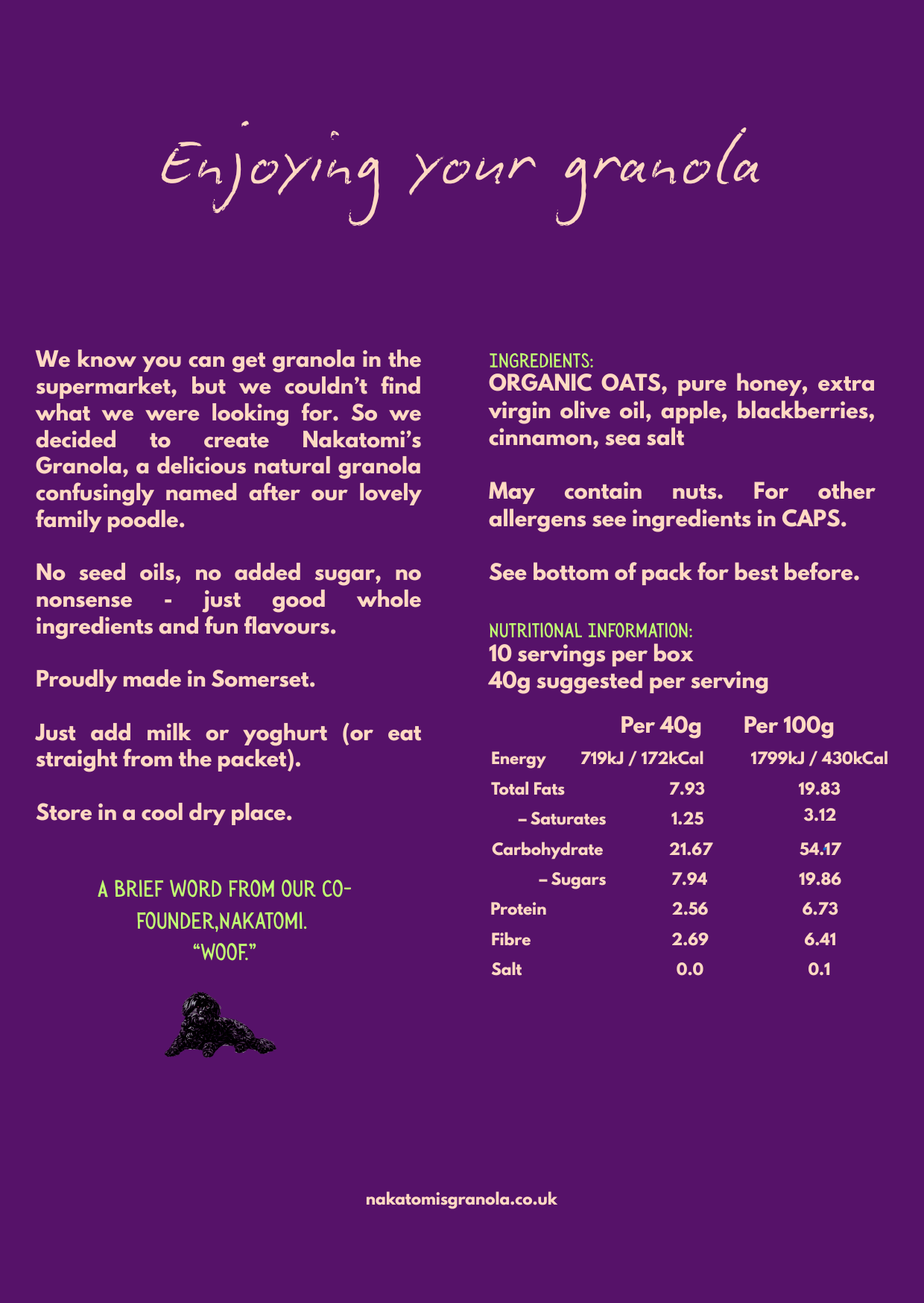 Scrumpy Crunch – Apple & Blackberry Granola